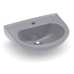 Lavatório para coluna 480x405 com furo central sem ladrão Saveiro/Azalea