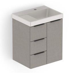 Kit Arenal Gabinete Gaveta e Porta 50X38 com Cuba Beige