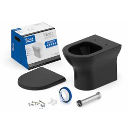 Kit de bacia convencional, assento termofixo com queda amortecida e itens de instalação Nexo