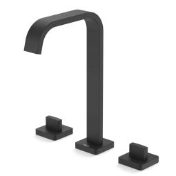 Misturador para lavatório de mesa com 3 furos de bica alta com válvula Virtus