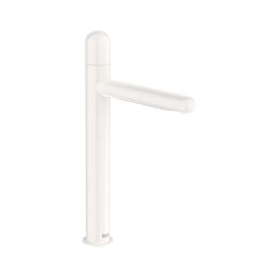 Monocomando para lavatorio de mesa bica alta dome nu glossy white