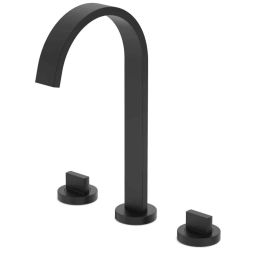 Misturador para lavatório de mesa 3 furos bica alta com válvula de escoamento Flow