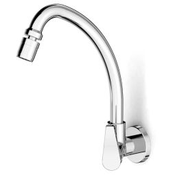 Torneira para cozinha de parede com bica móvel e arejador articulado Like