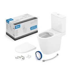 Kit de bacia com caixa acoplada, assento termofixo com Softclose® e itens de instalação Ona