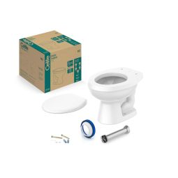 Kit de bacia convencional e itens de instalação Kids Celite