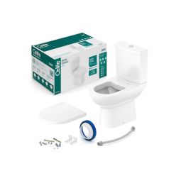 Kit de bacia com caixa acoplada e itens de instalação Smart