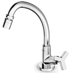 Torneira para cozinha de mesa com bica móvel e arejador articulado Up