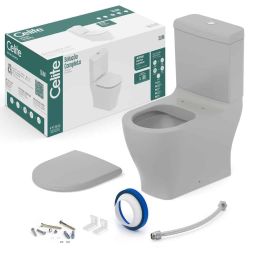 Kit de bacia com caixa acoplada e itens de instalação Slim