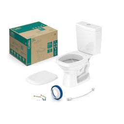 Kit de bacia com caixa acoplada e itens de instalação Like