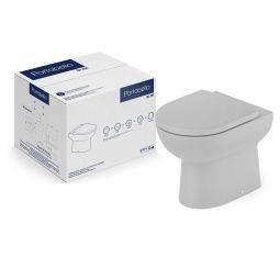 Kit de bacia convencional, assento termofixo softclose e itens de instalação Slim Portobello stone