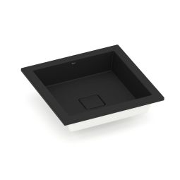 Cuba sobrepor e embutir 410x410 sem mesa Terra T12 Matte Black